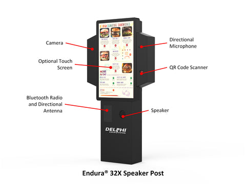 Delphi Display Systems lanza la pantalla digital para exteriores Endura® 32X para servicio rápido de autoservicio en restaurantes